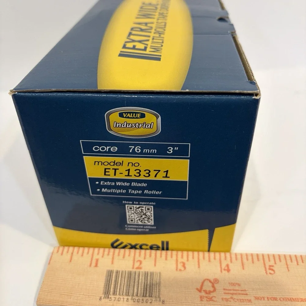 Excell ET-13371 Steel Desktop Tape Dispenser 3 in. width Suction Bottom
